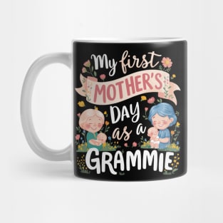 Womens Funny Mothers Day 2024 My first Mother's day as a grammie Mug